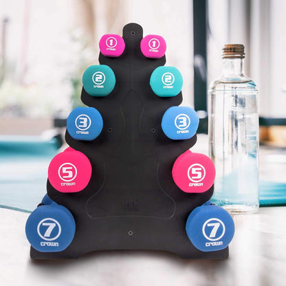 Dumbbell Rack for Small Weights - Weight Rack for Dumbbell Hand Weights for Gym, Home Workout and Strengh Training - Holds 7 Pounds or Less, 5 Tier